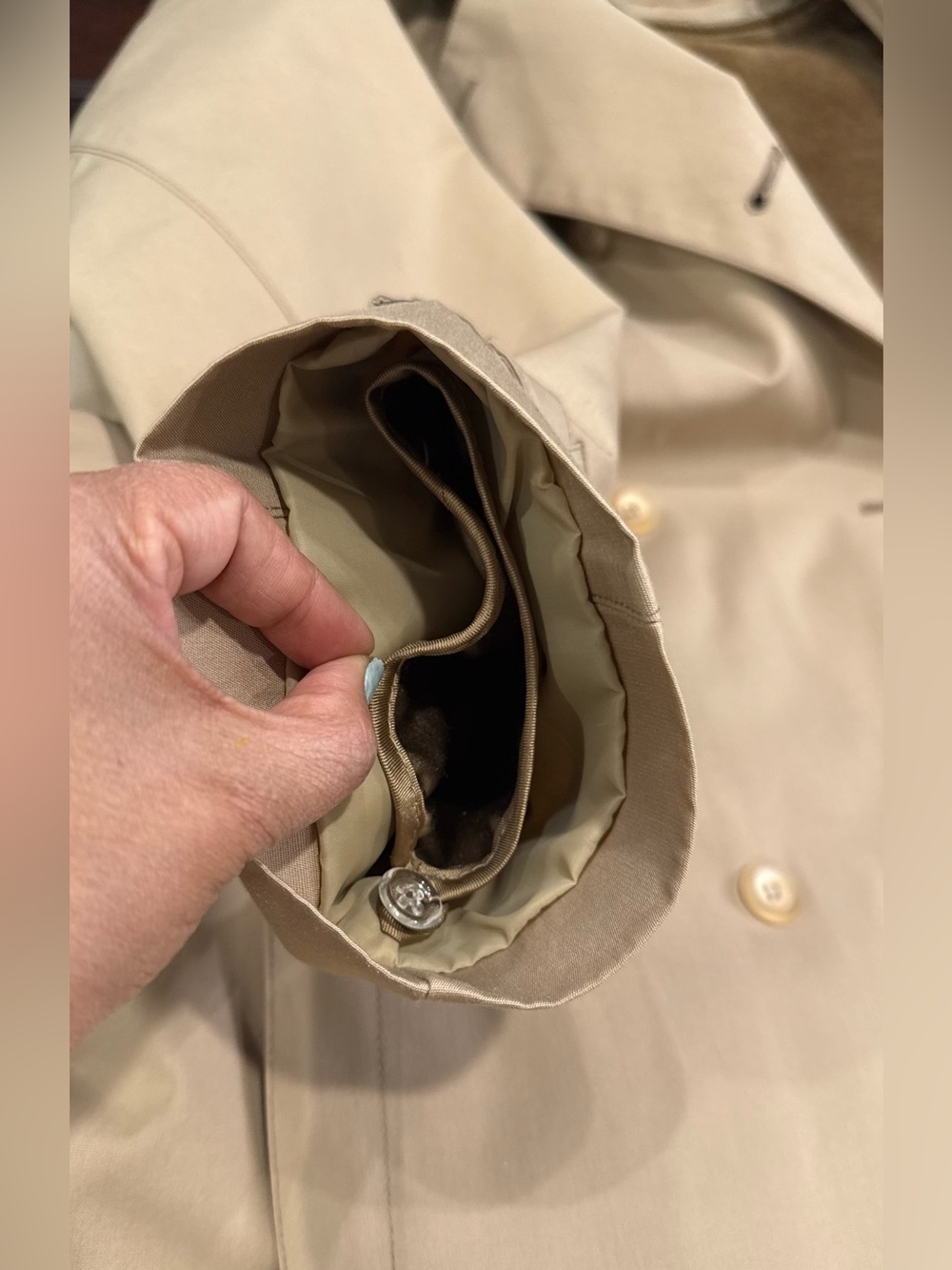 Vintage London Fog Maincoat Trench Coat Women’s 12 Regular Tan Belted Zip Liner - Picture 13 of 16